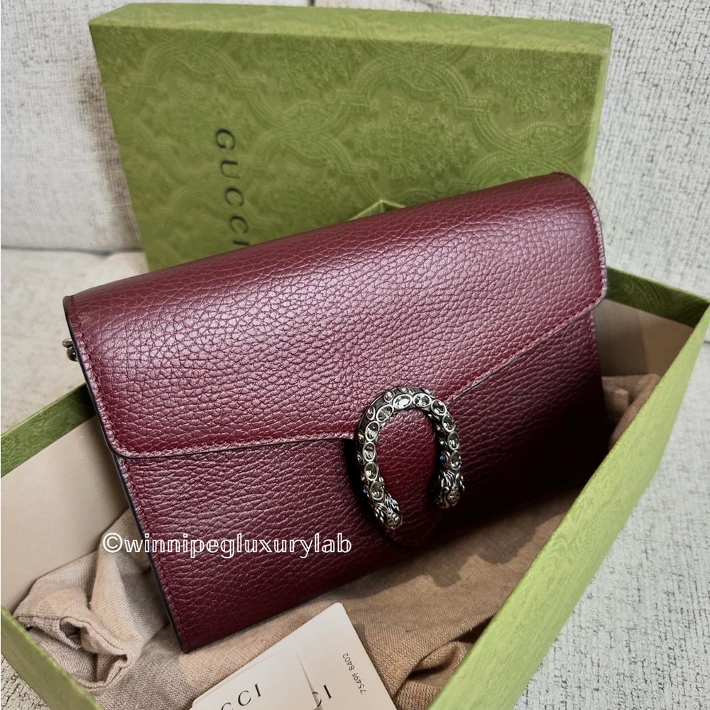 Gucci Burgundy Leather Women's Bag